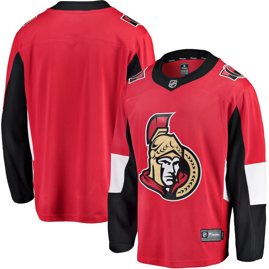 Men Ottawa Senators Fanatics Branded Red Breakaway Home NHL Jersey->customized nhl jersey->Custom Jersey